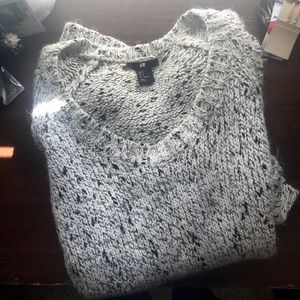 H&M White and Grey Sweater Dress